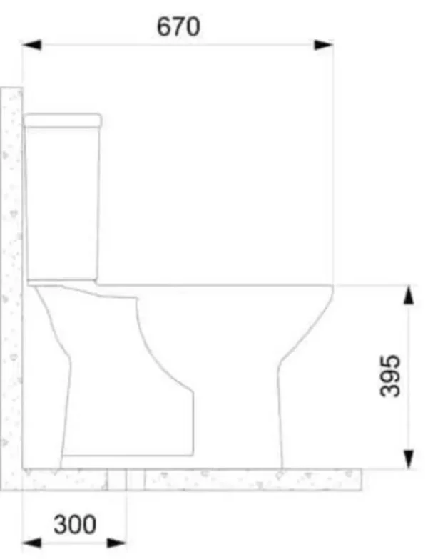Bacia com caixa Acoplada Square com Assento Sanitário e Kit de Instalação - Image 6