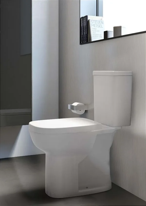 Bacia com caixa Acoplada Square com Assento Sanitário e Kit de Instalação