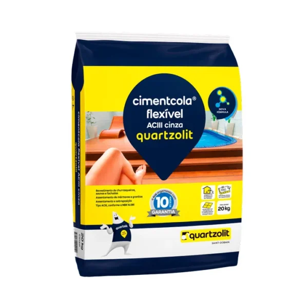 Argamassa Quartzolit Flexível ACIII Cinza